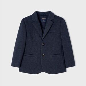 Mayoral Blue Blazer with Textured Fabric and Timeless Design